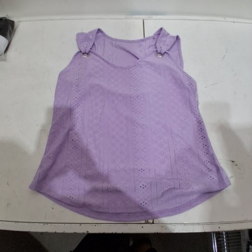 WOMENS CASUAL BREATHABLE SUMMER TANK TOP - LARGE - PURPLE image 2