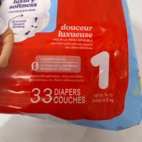 66PK DISNEY HUGGIES LITTLE SNUGGLERS DISPOSABLE BABY DIAPERS - SIZE 1 image 2