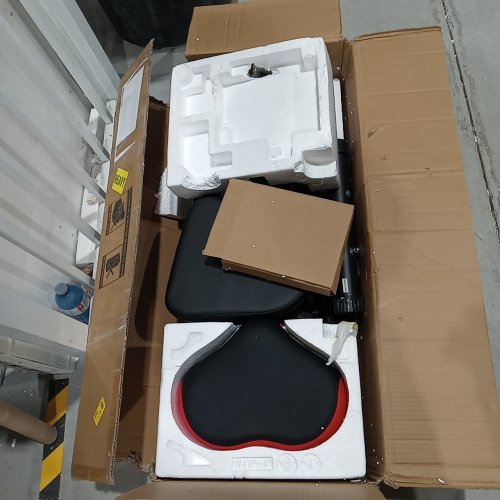 YYFITT 3-IN-1 FOLDABLE EXERCISE BIKE WITH LUMINOUS DISPLAY, BACKREST - 50.5" X 41.5" X 32" - BLACK & RED image 3