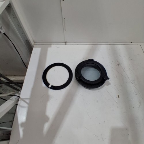 MARINE GRADE ROUND PORTHOLE WINDOW HATCH FOR BOATS - 6.33" X 3.54" - BLACK image 2