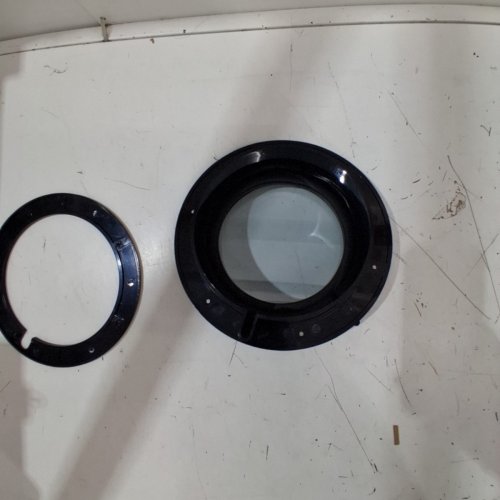 MARINE GRADE ROUND PORTHOLE WINDOW HATCH FOR BOATS - 6.33" X 3.54" - BLACK image 3