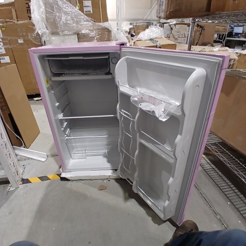UPSTREMAN SINGLE DOOR MINI FRIDGE WITH FREEZER AND MINI ICE TRAY - 3.2 CU. FT. - PINK (MODEL: BR321) image 3
