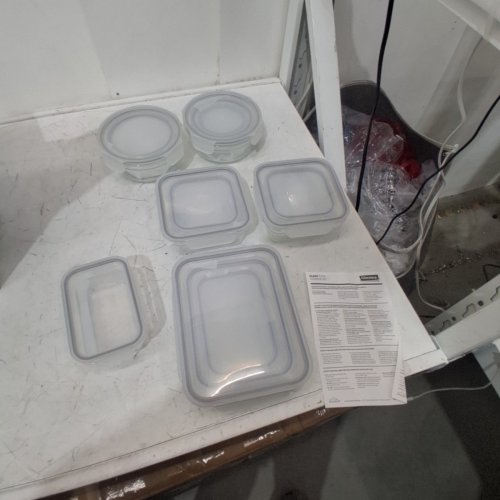26PC GLASS LOCK TEMPERED GLASS AIRTIGHT FOOD STORAGE CONTAINER SET - ASSORTED SIZES - CLEAR (MODEL: 1379252) image 3