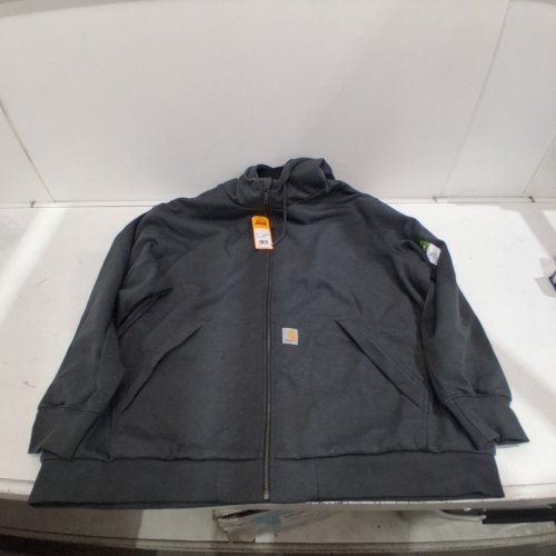 MENS CARHARTT RAIN DEFENDER LOOSE FIT MIDWEIGHT THERMAL LINED FULL ZIP SWEATER - 3XL - GREY (MODEL: TS4078-M) image 3