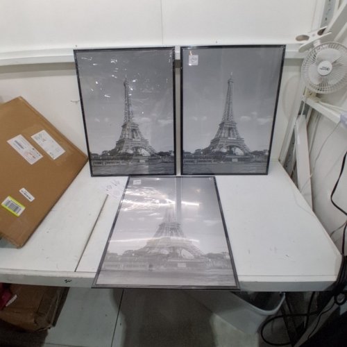 3PK USIMPLES SYNTHETIC WOOD PICTURE FRAMES - 18" X 24" - BLACK image 2