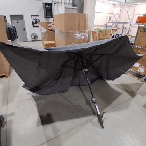 C-HOPETREE OUTDOOR PATIO UMBRELLA W/ SOLAR LED LIGHTS & TILT, 10FT (ANTHRACITE) (M#:/CPULED02ANTHRACITE) image 2