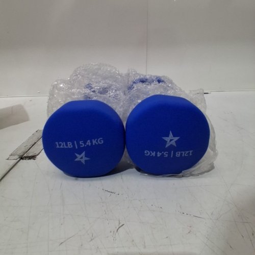 2PK YES4ALL NEOPRENE COATED DUMBBELL HAND WEIGHT - 12LBS - BLUE (MODEL: D1MY) image 2