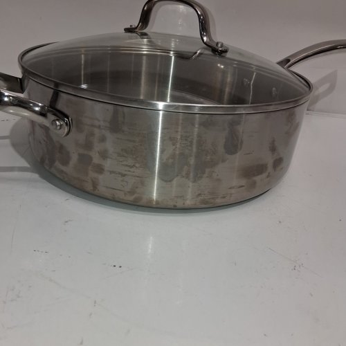 2PC GREENPAN SUPERIOR SAUCEPAN WITH LID - STAINLEESS STEEL - 5QT - SILVER (MODEL:1872718) image 4