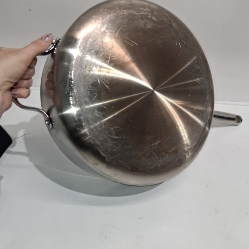 2PC GREENPAN SUPERIOR SAUCEPAN WITH LID - STAINLEESS STEEL - 5QT - SILVER (MODEL:1872718) image 5