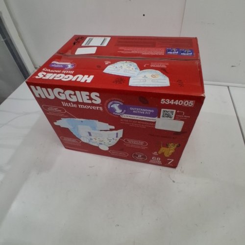 68PK HUGGIES LITTLE MOVERS BABY DIAPERS - SIZE 7 image 2