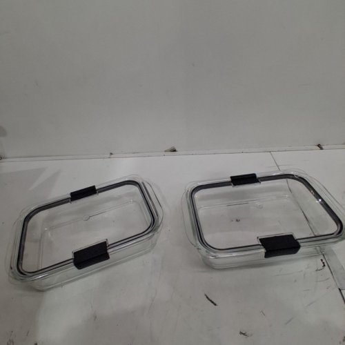 2PK RUBBERMAID BRILLIANCE GLASS STORAGE 8-CUP FOOD CONTAINER WITH LID - BPA FREE AND LEAK PROOF - 1.8L - CLEAR - (MODEL: 2118315) image 3
