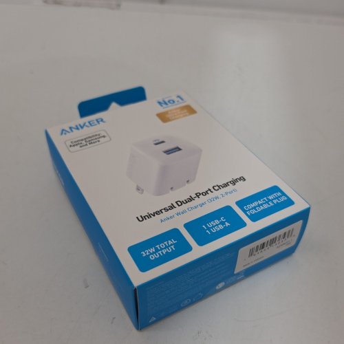 ANKER TWO-PORT USB-C & USB-A CHARGING WALL BLOCK - 32W - WHITE (MODEL: A2326) image 2