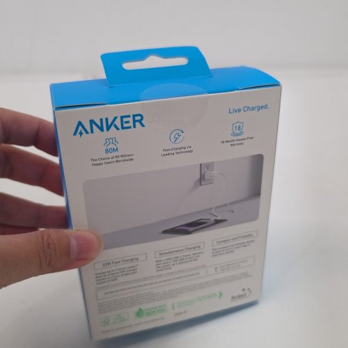 ANKER TWO-PORT USB-C & USB-A CHARGING WALL BLOCK - 32W - WHITE (MODEL: A2326) image 3