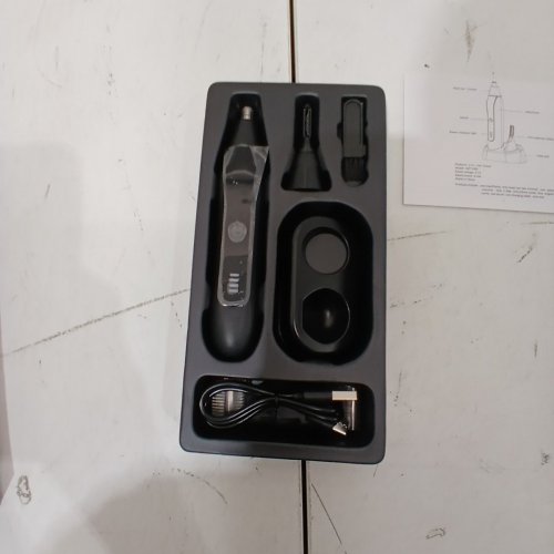ASBELLT RECHARGEABLE EAR & NOSE HAIR TRIMMER FOR MEN, PROFESSIONAL PRECISION BODY HAIR SHAVER - BLACK (MODEL: SWT1000) image 5