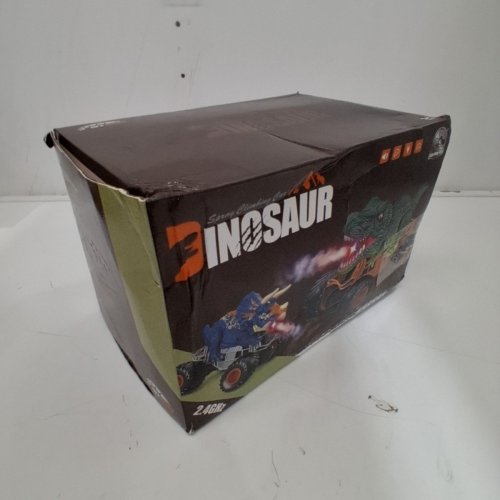 KIDS ZDCZ RC REMOTE CONTROL MONSTER TRUCK WITH SPRAY, SOUND, AND LIGHT - GREY/BLUE DINOSAUR image 4