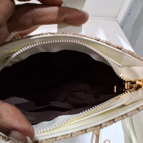 WOMEN'S ADDFST ADJUSTABLE STRAW CROSSBODY BAG - 7.09"X 3.54" X 7.08" - BROWN/WHITE (MODEL: 5BZR8OQZZWPH) image 2