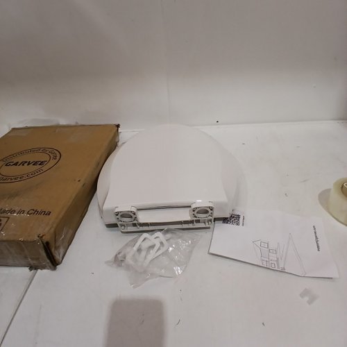 GARVEE ELONGATED TOILET SEAT WITH BUILT-IN TODDLER SEAT - 19" - ELONGATED - WHITE (MODEL: PHO_0VP6OQUI) image 2