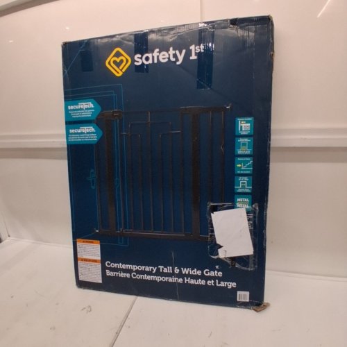 SAFETY 1ST CONTEMPORARY TALL & WIDE GATE WITH SECURETECH - 29"-47" X 36" - BLACK - (MODEL: GA176CBLKF2) image 2