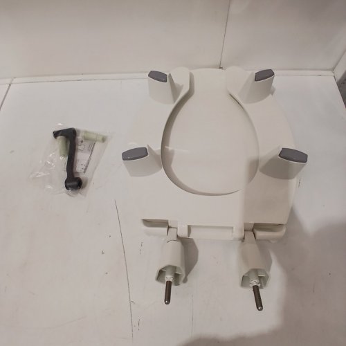 BEMIS ELONGATED STEADFAST RAISED TOILET SEAT WITH OPEN-FRONT - 3" - WHITE (MODEL: E82350TC) image 2