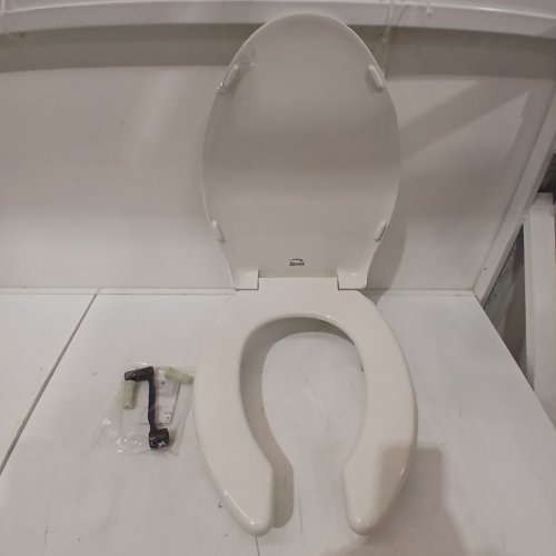 BEMIS ELONGATED STEADFAST RAISED TOILET SEAT WITH OPEN-FRONT - 3" - WHITE (MODEL: E82350TC) image 4