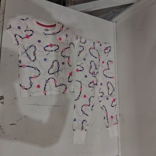 2PC GIRLS' GEORGE PRINTED PAJAMA SET - XS (4-5) - WHITE MULTICOLOR image 2