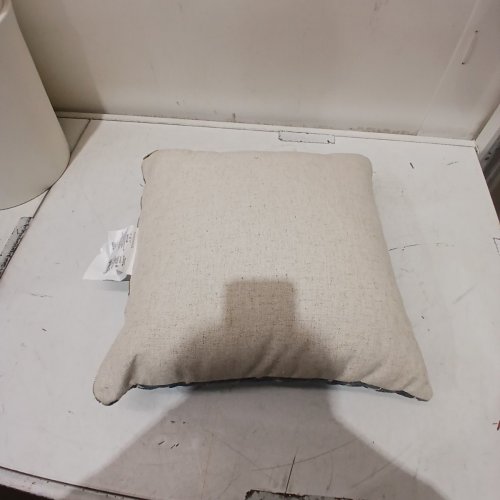 THRESHOLD TOSS PILLOW - 24" X 24" - BLUE / BEIGE image 3