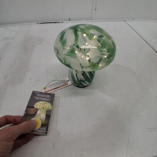 MERKURY INNOVATIONS CONFETTI GLASS MUSHROOM LAMP - 8" - GREEN (MODEL: MIC-ML052-300W) image 2