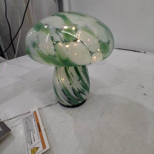 MERKURY INNOVATIONS CONFETTI GLASS MUSHROOM LAMP - 8" - GREEN (MODEL: MIC-ML052-300W) image 3