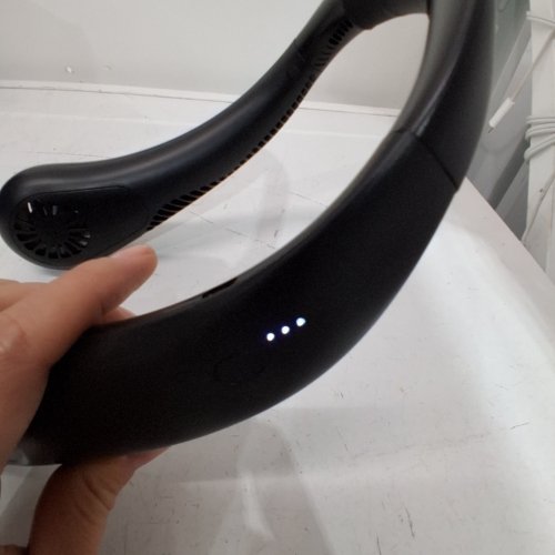 AMACOOL PORTABLE BLADELESS NECK FAN - BLACK image 2