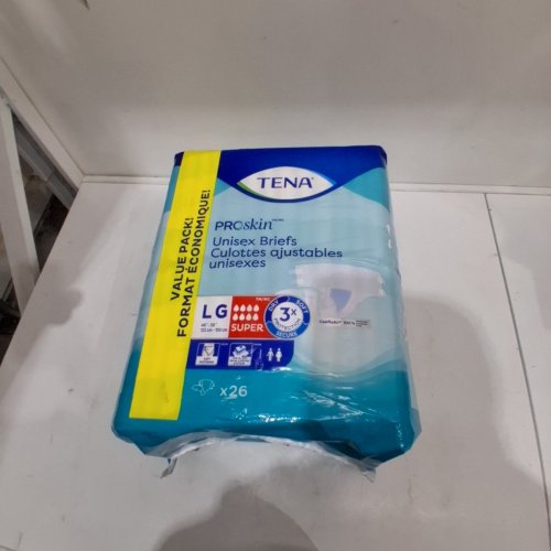 26PK UNISEX ADULTS TENA PROSKIN SUPER ABSORBENT FULLY BREATHABLE BRIEFS WITH TABS - SUPER ABSORBENCY - LARGE (48" - 59") - (MODEL: 38497-03) image 2