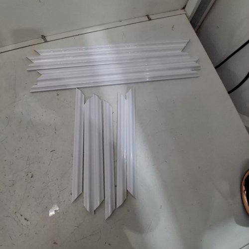 3PK COUKIU PRE-CUT PEEL AND STICK WALL MOLDING TRIM KIT - 12" X 24" PREMADE WAINSCOTING PANELS - WHITE (MODEL: CAW2-14190) image 2