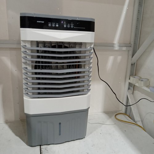 COSTWAY MODERN DESIGN 3-IN-1 PORTABLE AIR CONDITIONER FAN - 39.5" X 19" X 12" - WHITE / GRAY (MODEL: ES10679US-WH) image 4