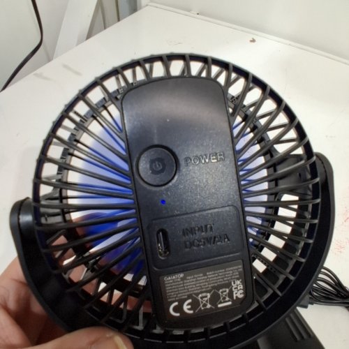 GAIATOP MINI USB CLIP FAN - BLACK/BLUE image 2