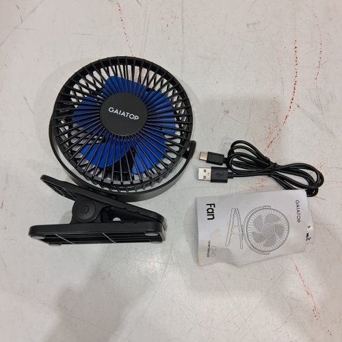 GAIATOP MINI USB CLIP FAN - BLACK/BLUE image 3