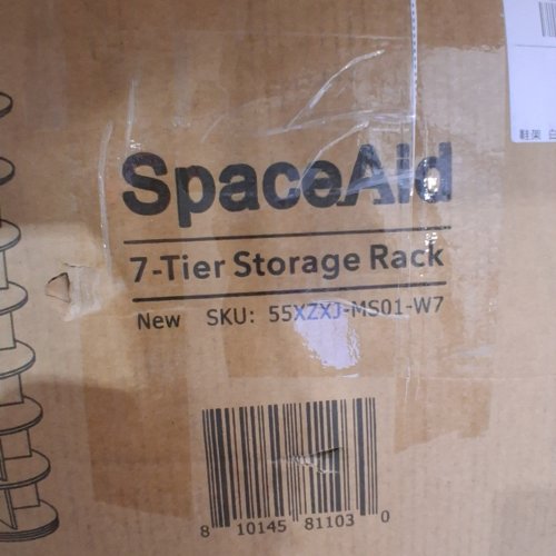SPACEAID 7-TIER ROTATING SHOE RACK DISPLAY TOWER - 23.2" X 63" - WHITE (MODEL: 55XZXJ-MS01-W7) image 2