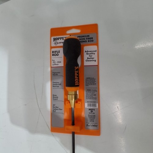HOPPE'S ELITE PREMIUM CARBON FILTER RIFLE CLEANING ROD WITH BRASS MUZZLE GUARD - 0.22 - 0.284 CALIBER - 36" (MODEL: RC22R) image 3
