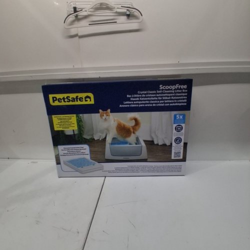 PETSAFE SCOOPFREE CRYSTAL PLUS SELF-CLEANING LITTER BOX SYSTEM - WHITE/GREY (MODEL: 300-3449) image 7
