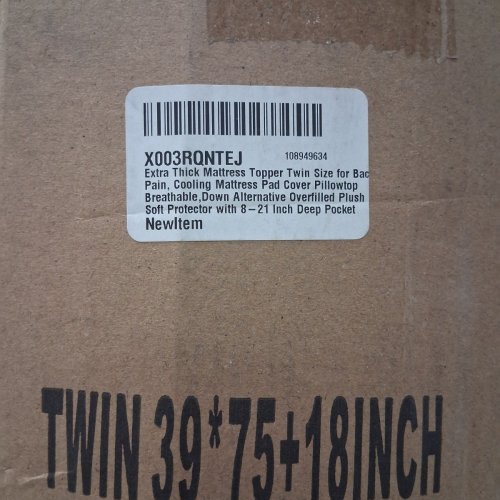 LESICEON EXTRA THICK MATTRESS TOPPER - TWIN - WHITE image 4