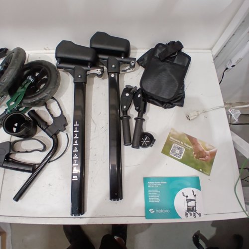 HELAVO ALL TERRAIN UPRIGHT WALKER WITH SEAT - 300LB MAX - GREEN/BLACK (MODEL: H1160) image 4