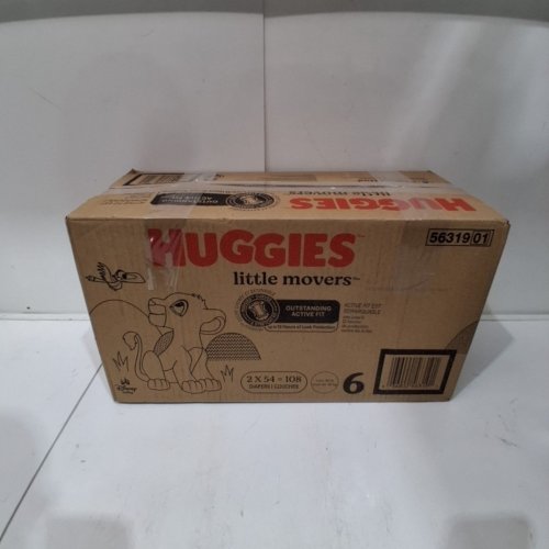 108PK HUGGIES LITTLE MOVERS DIAPERS - SIZE 6 image 3