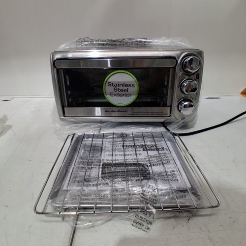 HAMILTON BEACH TOASTER OVEN WITH 5 MODES - 1100W - 0.16 CU. FT - STAINLESS STEEL (MODEL: 31143J) image 3