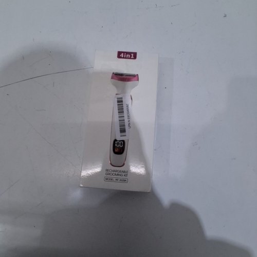 4-IN-1 CORDLESS RECHARGEABLE RAZOR SHAVER FOR EYEBROW NOSE HAIR LIPS AND BIKINI TRIMMER - WHITE/PINK (MODEL: RF-3028A) image 4