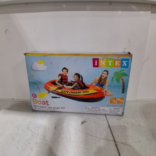 INTEX EXPLORER 200 2-PERSON INFLATABLE BOAT - ORANGE/YELLOW/BLACK (MODEL: ‎58330EP) image 4