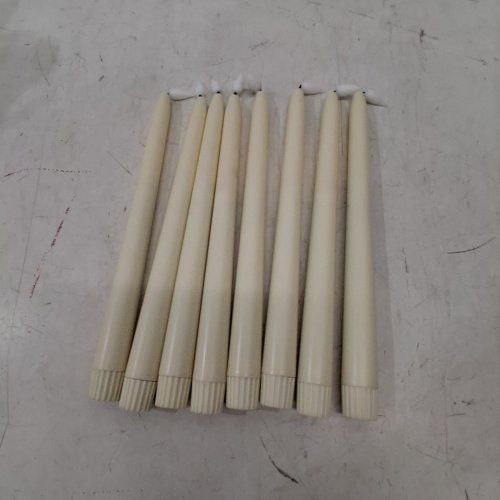 8PK LED IVORY TAPER CANDLES PLASTIC WINDOW CANDLES - 11", BATTERY OPERATED, WARM WHITE LIGHT - IVORY image 3