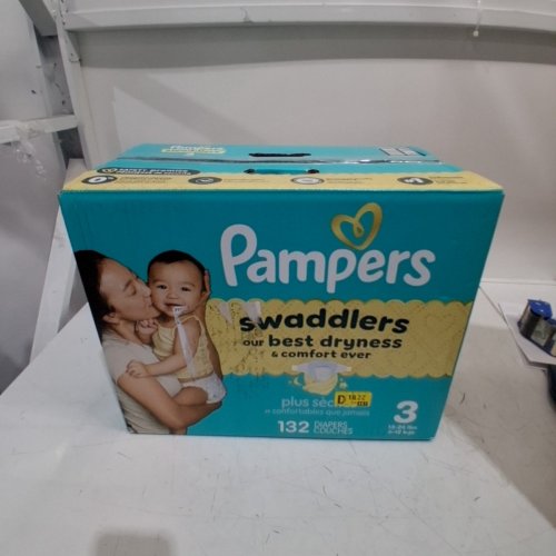 132PK PAMPERS SWADDLERS BEST DRYNESS DISPOSABLE DIAPERS - SIZE 3 - (16-28LBS) image 3