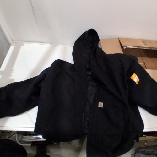 MEN'S CARHARTT LOOSE FIT WASHED DUCK INSULATED ACTIVE JACKET - 4XL- BLACK (STYLE: J130-M) image 2