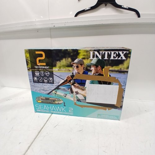 INTEX SEAHAWK 2 2-PERSON INFLATABLE BOAT WITH PUMP AND FRENCH OARS (MODEL: 68347EP) image 4