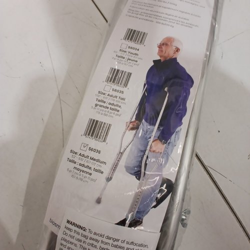 BIOS ADJUSTABLE CRUTCHES FOR ADULTS 5FT-SILVER(MODEL: 56036) image 3