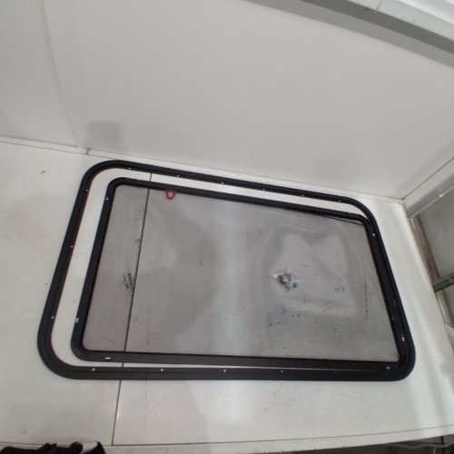 AUCUDA RV EMERGENCY WINDOW KIT FOR CAMPER REPLACEMENT WITH SCREEN FOR CARGO TRAILER - 30" X 20' - BLACK (MODEL: QB-800-05) image 4