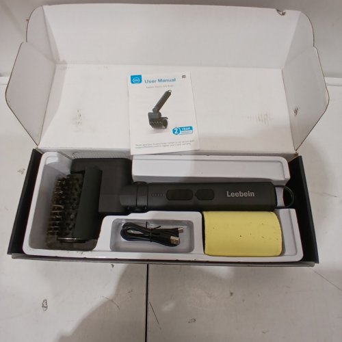 LEEBEIN ELECTRIC RECHARGABLE GRILL CLEANER BRUSH WITH 3 HEAD OPTIONS - BLACK (MODEL: LZ-8054A) image 3